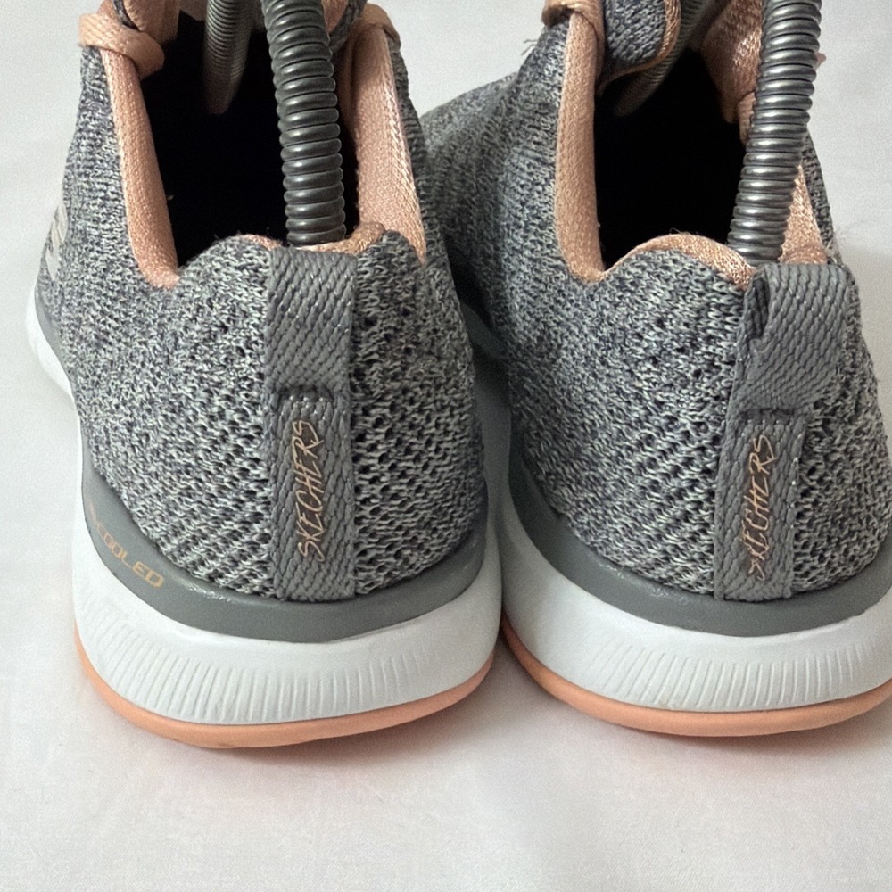 Skechers Womens Flex Appeal 3.0 13077 Gray‎ Running Shoes Sneakers Size 8.5 - Picture 4 of 16